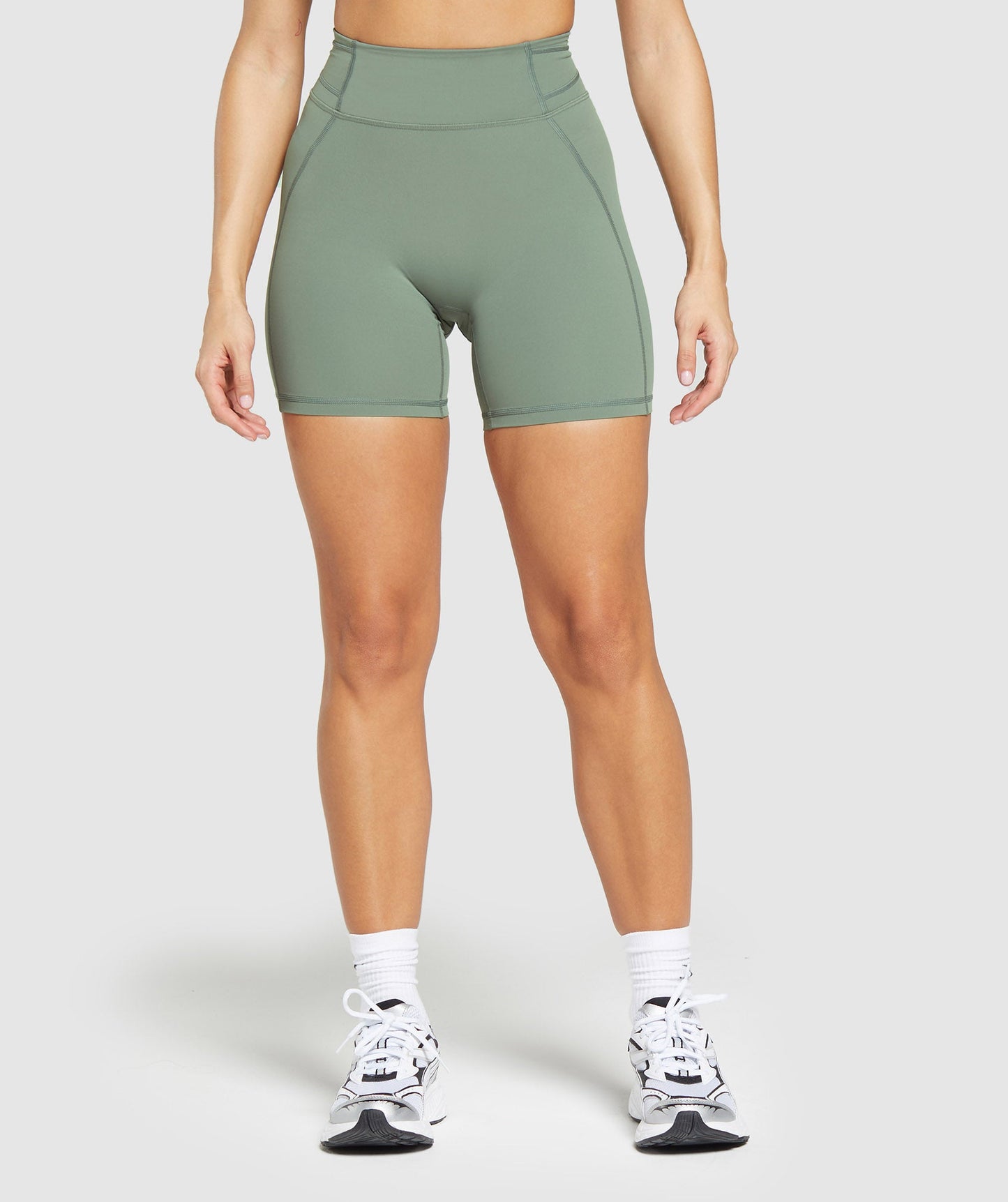 Gymshark Stitch Feature Shorts - Unit Green